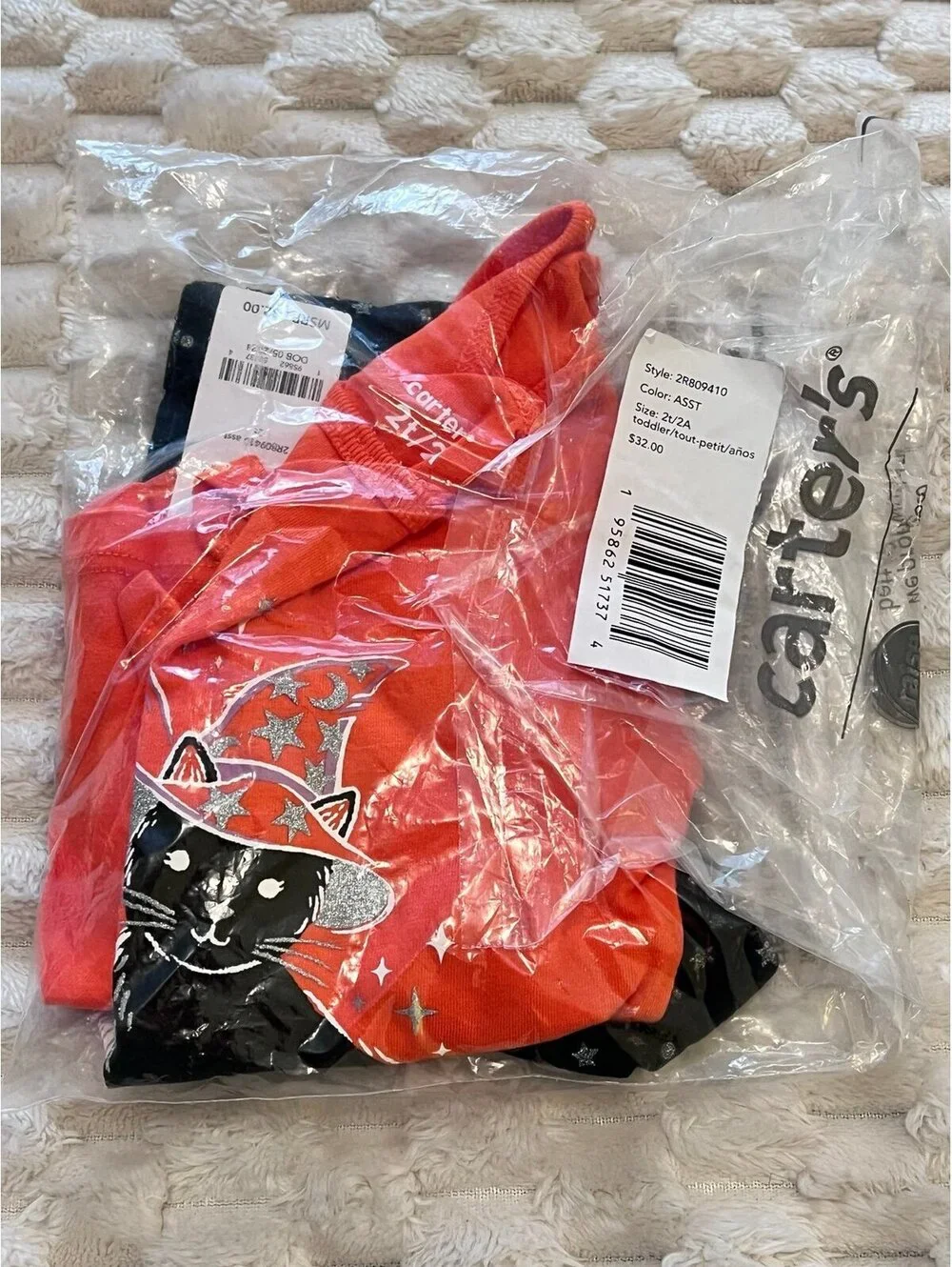 Carter's Girls Halloween Outfit, Long Sleeve Top & Leggings Set (2T) *NWT/New*